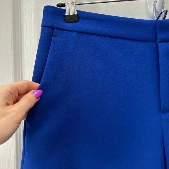 Banana Republic Shorts Scalloped Hem Cobalt Blue Size 0 - Picture 6 of 14